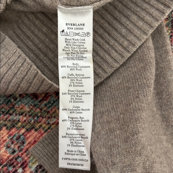 Everlane The ReCashmere Varsity Cardigan Size XS - Picture 4 of 6